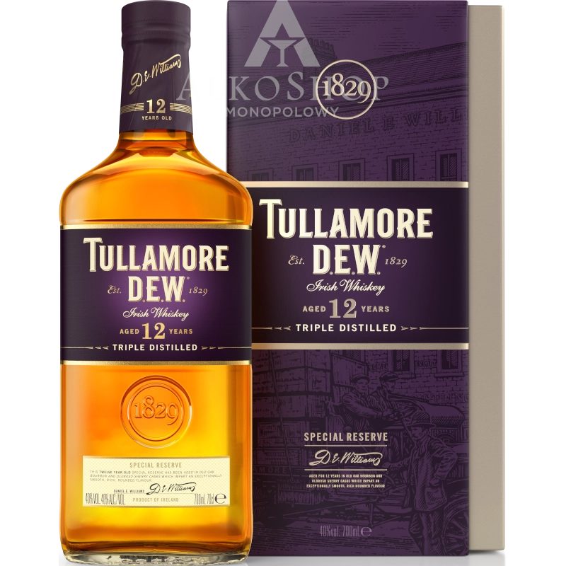 Whiskey Tullamore D.E.W. 12 YO / 0,7l / 40% | Sklep AlkoShop.pl
