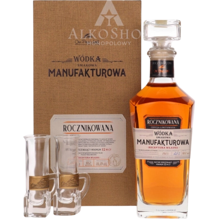 Wódka Smakowa Manufakturowa Rocznikowana 2023 700ml + 2 Kieliszki / 46,4% | AlkoShop.pl