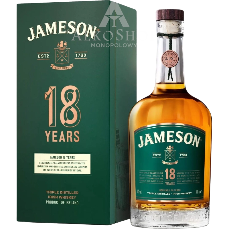 Whiskey Jameson Irish 18YO 700ml / 46% | Sklep AlkoShop.pl