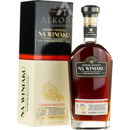 WÓDKA NA WINIAKU CZERWONA PORZECZKA / 40% / 0,7L