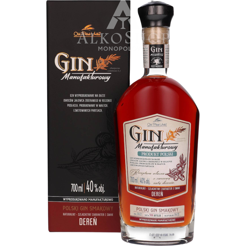 Gin Manufakturowy Dereń 700 ml / 40% | Sklep AlkoShop.pl