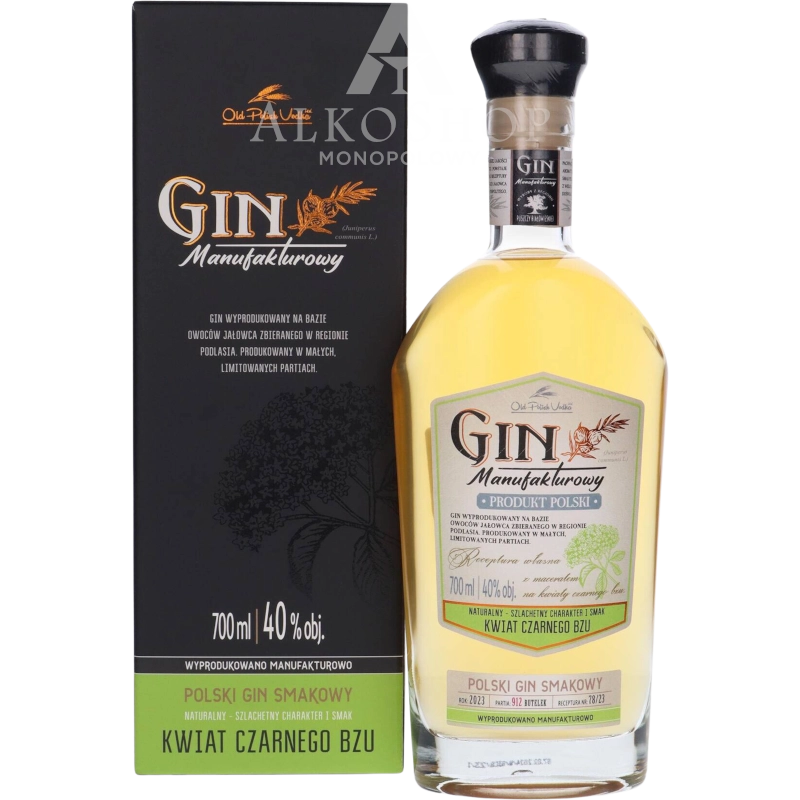 Gin Manufakturowy Kwiat Czarnego Bzu 700 ml / 40% | Skleo AlkoShop.pl