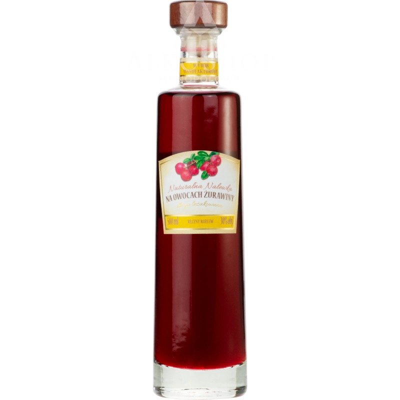NALEWKA NATURALNA NA OWOCACH ŻURAWINY / 30% / 0,5L