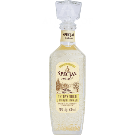 Wódka Specjał Podlaski Cytrynówka z Miodem i Imbirem 500 ml / 40% | AlkoShop.pl