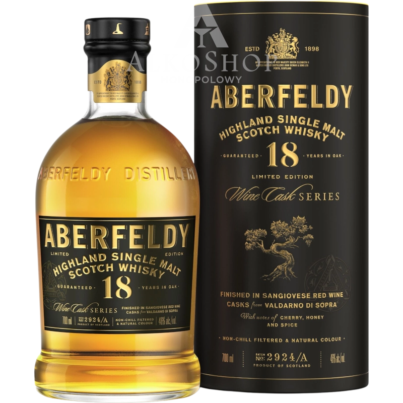 WHISKY ABERFELDY 18YO SANGIOVESE RED WINE CASK / 46% / 0,7L