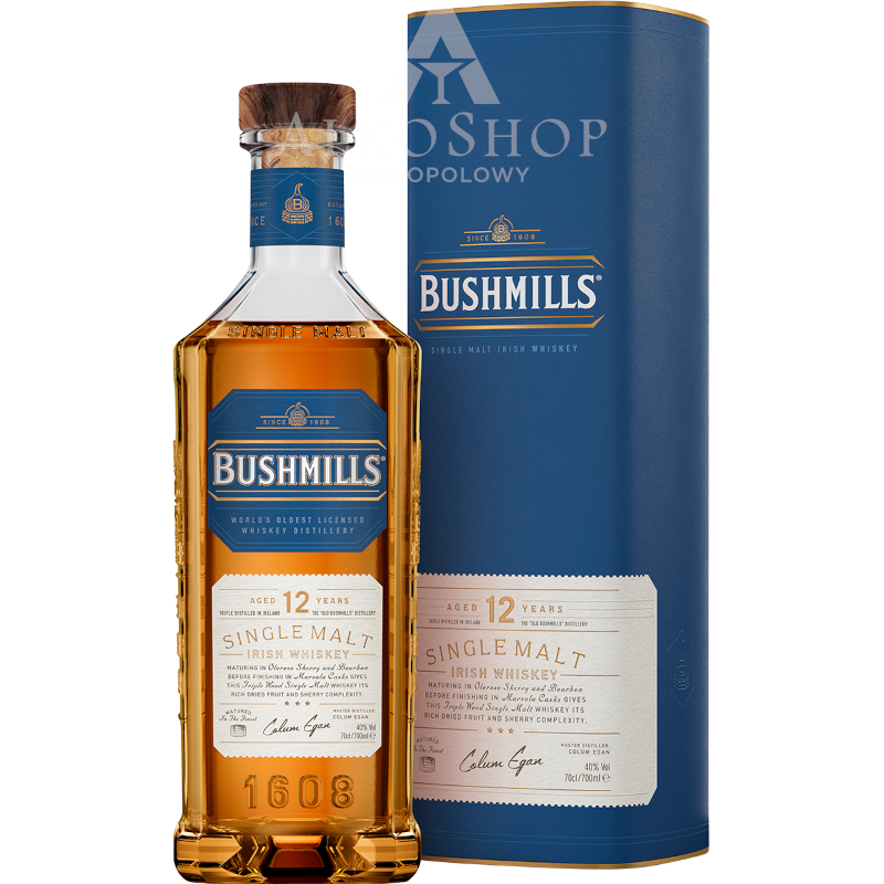 WHISKEY BUSHMILLS 12YO / 40% / 0,7L