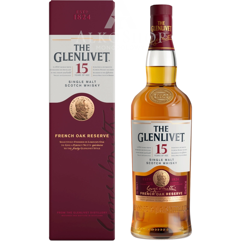 Whisky The Glenlivet 15 yo French Oak 700 ml / 40% | Sklep AlkoShop.pl