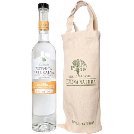 WÓDKA ZIELONA NATURA PSZENICA NATURALNA / 40% / 1,5L TORBA