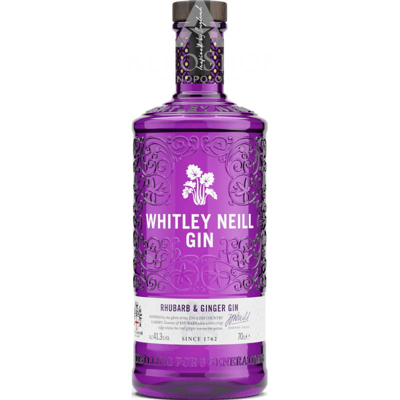 Gin Whitley Neill Rhubarb Ginger 700 ml / 41,3% | Sklep AlkoShop.pl