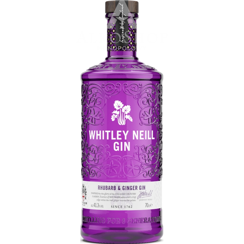 Gin Whitley Neill Rhubarb Ginger 700 ml / 41,3% | Sklep AlkoShop.pl