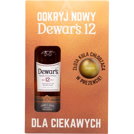 Whisky Dewar's 12 yo + Złota Kula Chłodząca 700 ml / 40% | AlkoShop.pl