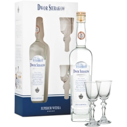 Wódka Dwór Sieraków Superior z Kieliszkami 700 ml / 40% | AlkoShop.pl