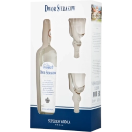 Wódka Dwór Sieraków Superior z Kieliszkami 700 ml / 40% | AlkoShop.pl