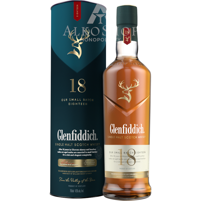 Whisky Glenfiddich 18 yo Our Small Batch 0,7l / 40% | Sklep AlkoShop.pl