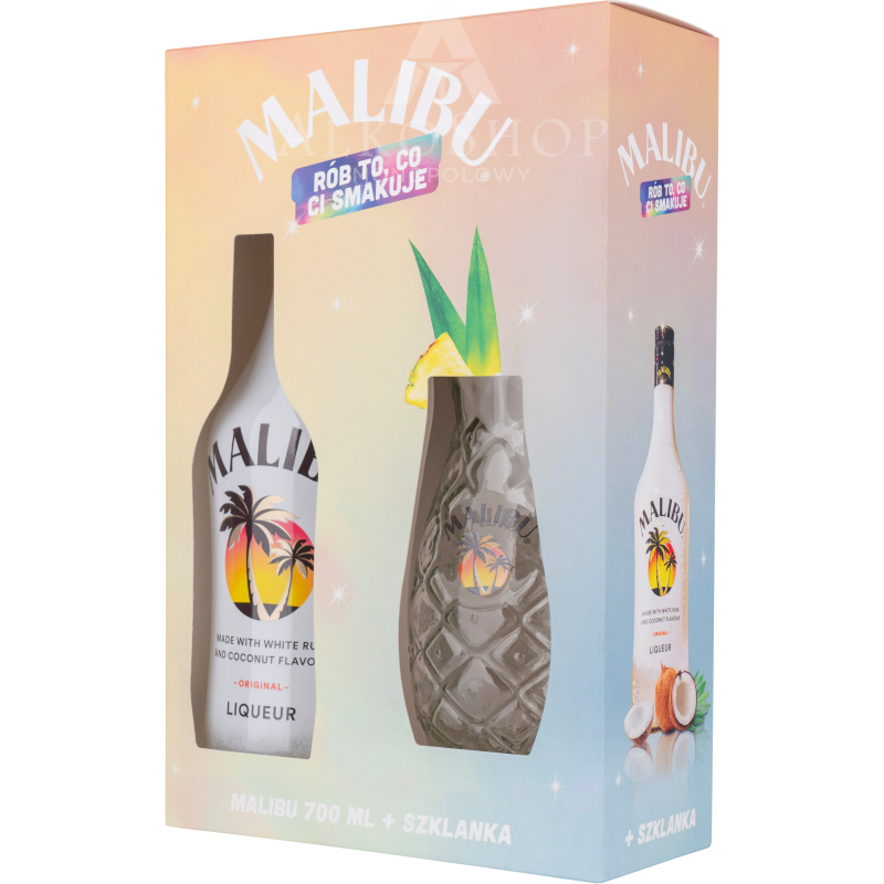 Likier Malibu 700 ml + Szklanka / 18% | Sklep AlkoShop.pl