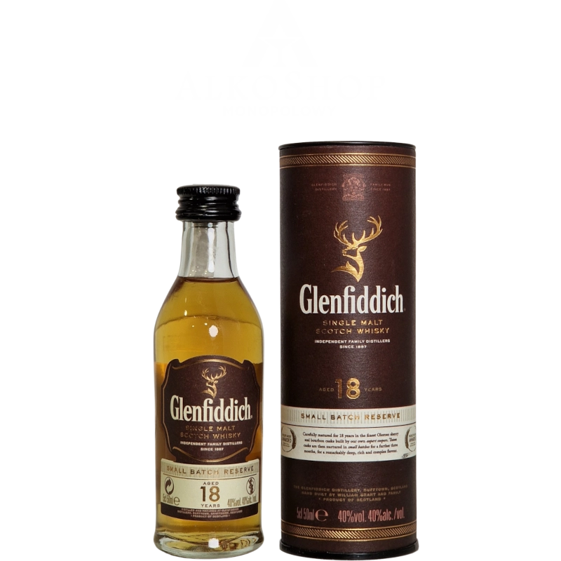 Whisky Glenfiddich 18 yo Small Batch Reserve 50 ml / 40% | AlkoShop.pl