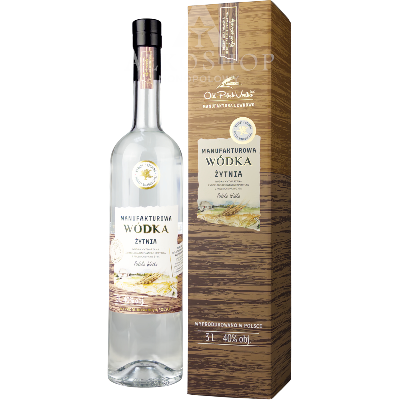 Wódka Manufakturowa Żytnia 3l / 40% | Sklep AlkoShop.pl
