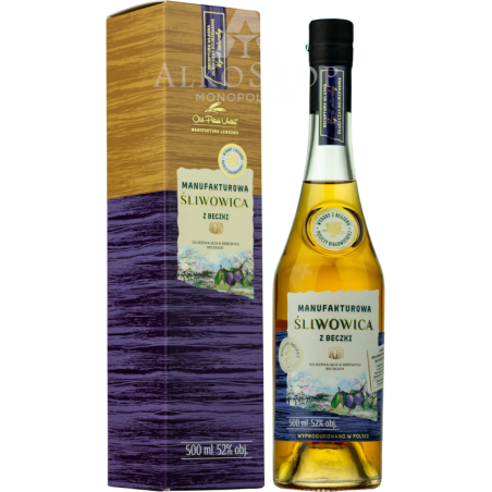 Wódka Manufakturowa Śliwowica z Beczki 500 ml / 52% | AlkoShop.pl