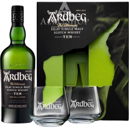 WHISKY ARDBEG 10YO / 46% / 0,7L +2 SZKLANKI