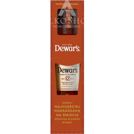 Whisky Dewar's 12 yo 700 ml + szklanka / 40% |Sklep AlkoShop.pl