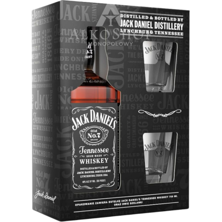 Whiskey Jack Daniel's No.7 700 ml +2 szklanki / 40% |  AlkoShop.pl