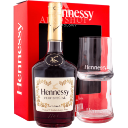 Koniak Hennessy V.S. 700 ml +2 szklanki / 40% | Sklep AlkoShop.pl