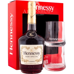 Koniak Hennessy V.S. 700 ml +2 szklanki / 40% | Sklep AlkoShop.pl