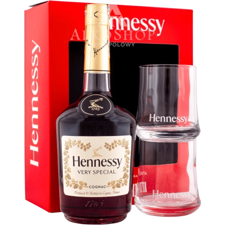 Koniak Hennessy V.S. 700 ml +2 szklanki / 40% | Sklep AlkoShop.pl