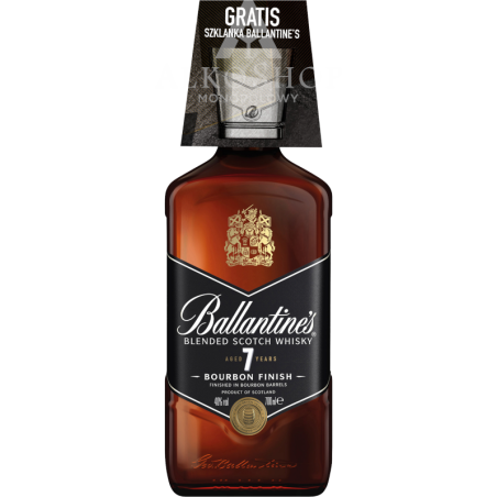 WHISKY BALLANTINE'S 7YO / 40% / 0,7L +SZKLANKA