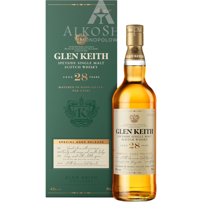 Whisky Glen Keith 28 yo 700 ml / 43% | Sklep AlkoShop.pl