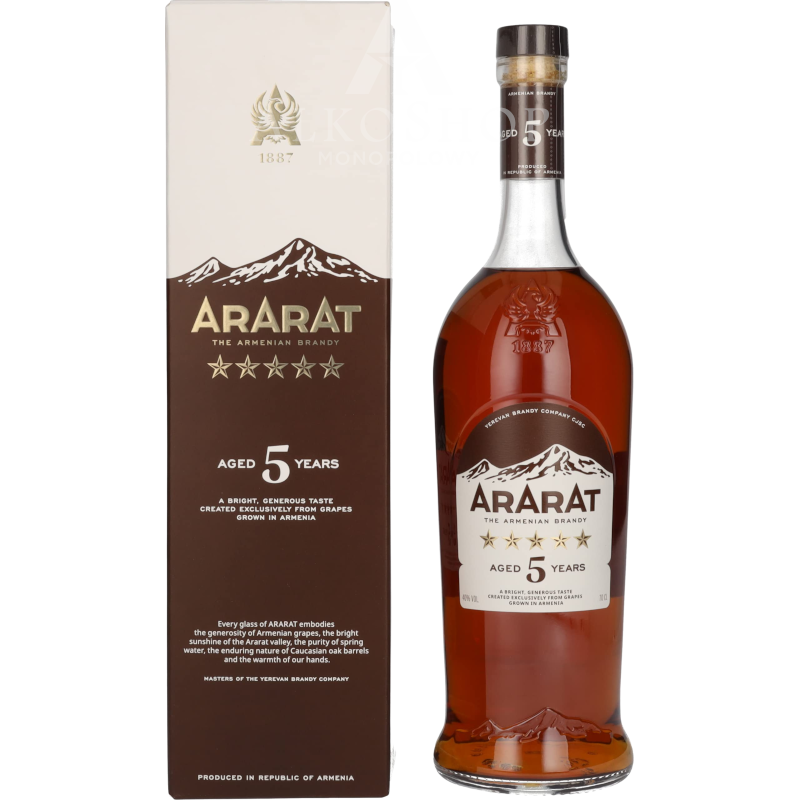 BRANDY ARARAT 5YO / 40% / 0,7L