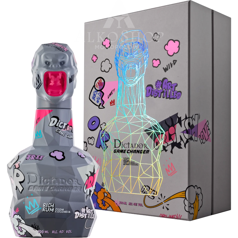 RUM DICTADOR GAME CHANGER GREY & PINK / 40% / 0,7L KARTON