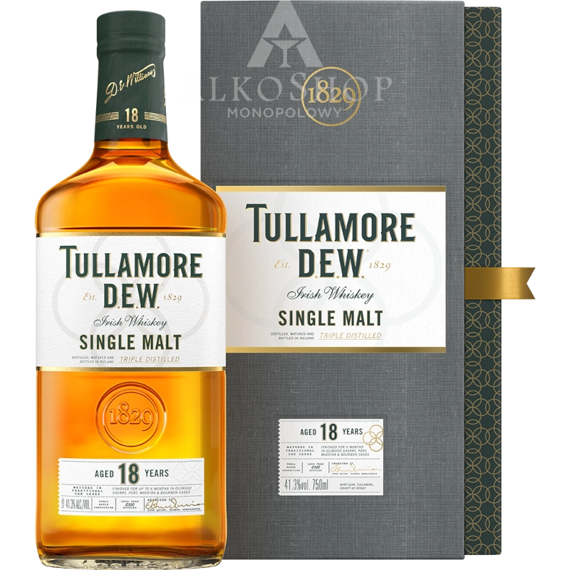 Whiskey Tullamore D.E.W. 18yo 0,7l / 41,3% | Sklep AlkoShop.pl