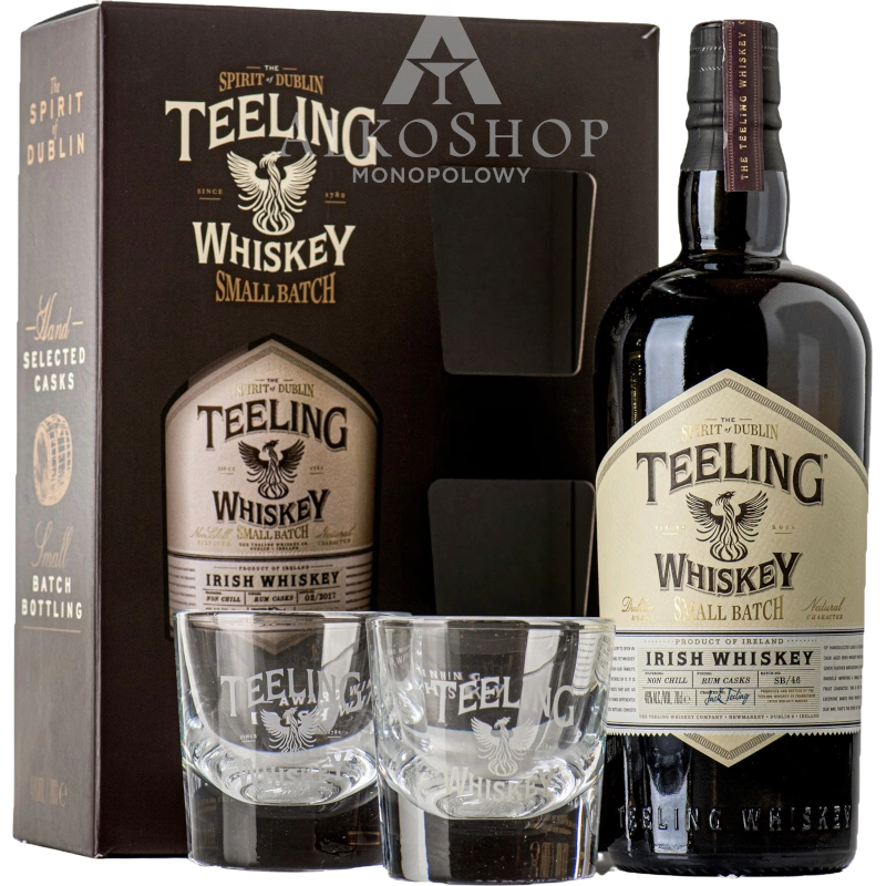 WHISKEY TEELING SMALL BATCH RUM CASKS / 46% / 0,7L +2 SZKLANKI