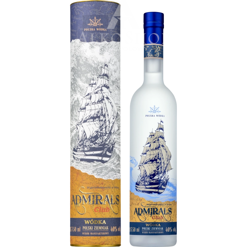 WÓDKA ADMIRALS CLUB ZIEMNIAK / 40% / 1,75L TUBA