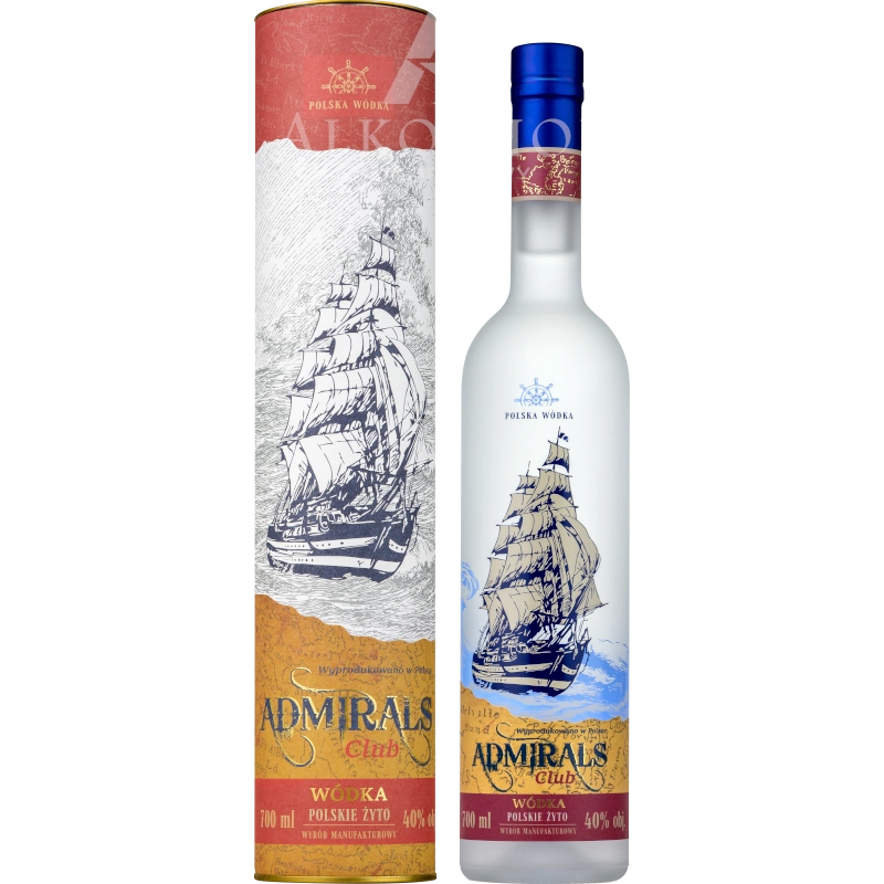 WÓDKA ADMIRALS CLUB ŻYTO / 40% / 0,7L TUBA