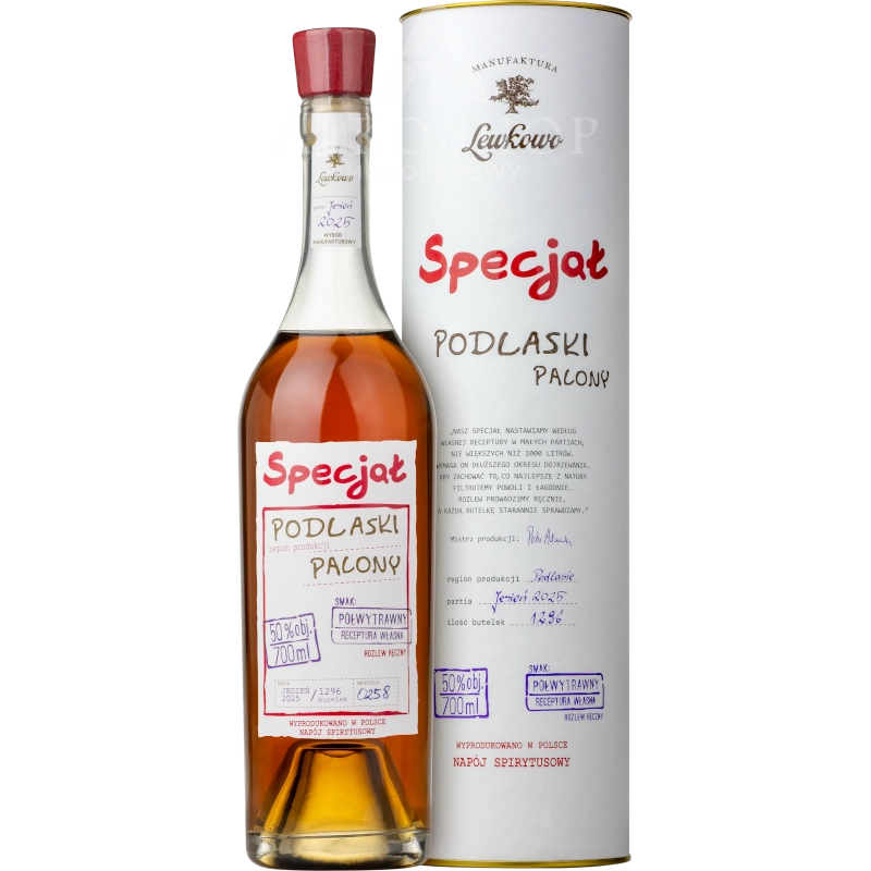 WÓDKA SPECJAŁ PODLASKI PALONY / 50% / 0,7L TUBA