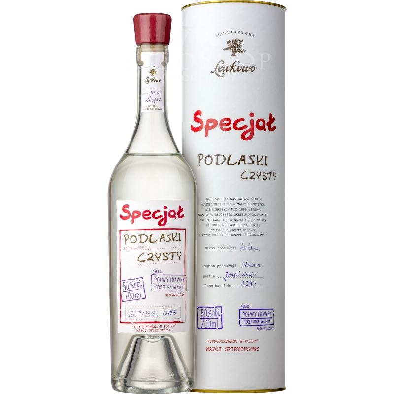 WÓDKA SPECJAŁ PODLASKI CZYSTY / 50% / 0,7L TUBA