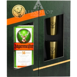 LIKIER JAGERMEISTER / 35% / 0,7L +2 ZŁOTE KIELISZKI