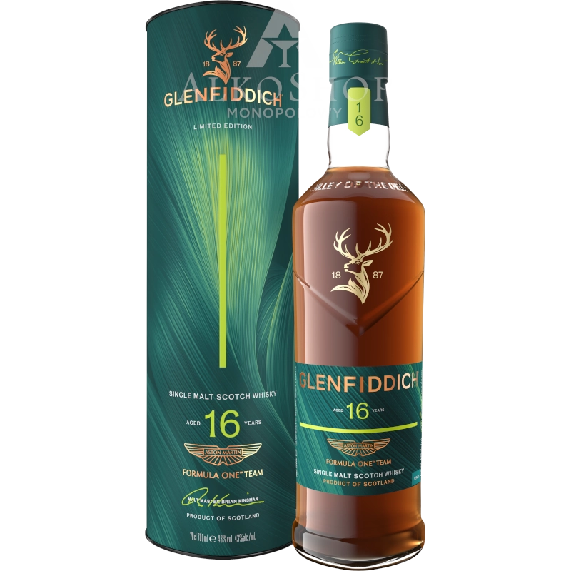 WHISKY GLENFIDDICH 16YO ASTON MARTIN FORMULA ONE™ TEAM 2026 / 43% / 0,7L