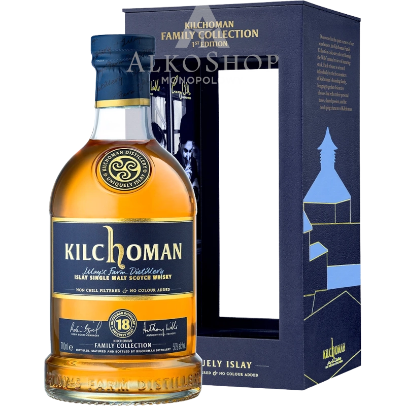 WHISKY KILCHOMAN 18YO FAMILY COLLECTION 1ST EDITION BOURBON CASK / 50% /0,7L