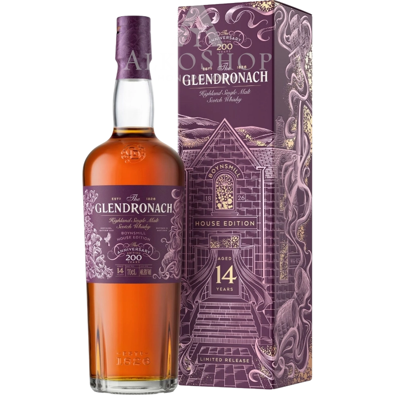 WHISKY GLENDRONACH 14YO BOYNSMILL HOUSE EDITION 200 YEARS / 46,8% / 0,7L