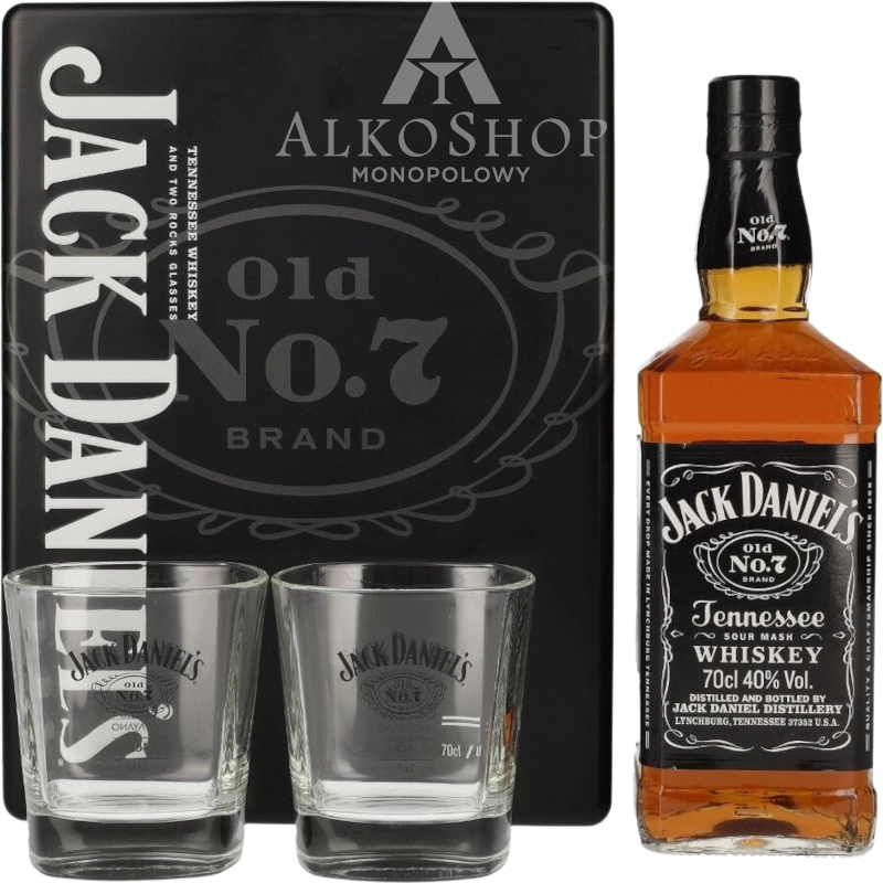 Whiskey Jack Daniel's 700 ml Puszka +2 szklanki / 40% | AlkoShop.pl