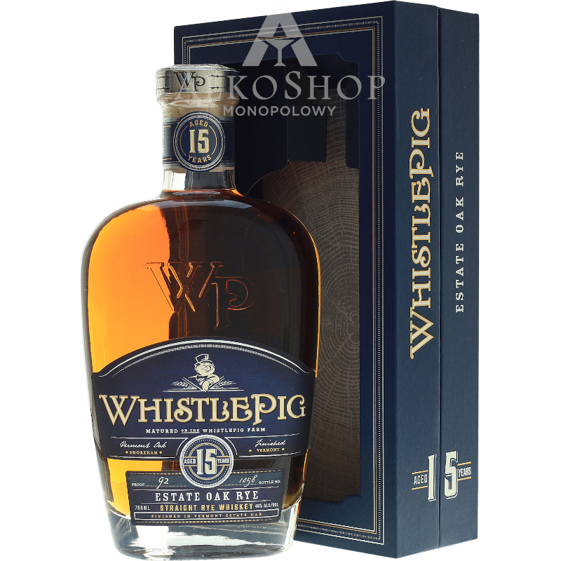 Whiskey WhistlePig 15yo Estate Oak Rye 0,7l / 46% | Sklep AlkoShop.pl