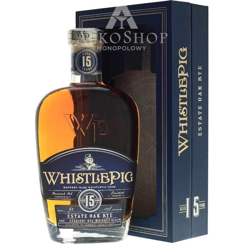 Whiskey WhistlePig 15yo Estate Oak Rye 0,7l / 46% | Sklep AlkoShop.pl