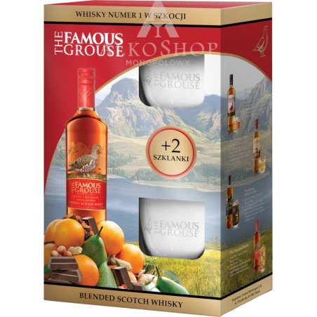 Whisky The Famous Grouse Sherry Cask 0,7l +2 szklanki / 40% |AlkoShop.pl