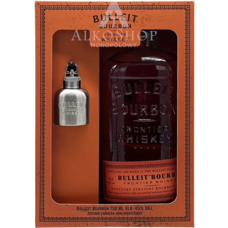 Whiskey Bulleit Bourbon + Piersiówka 700ml / 45% | Sklep AlkoShop.pl