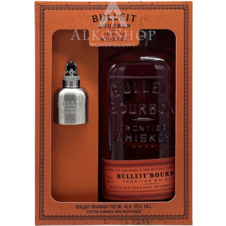 Whiskey Bulleit Bourbon + Piersiówka 700ml / 45% | Sklep AlkoShop.pl