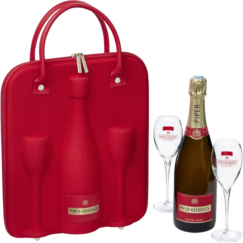 Szampan Piper- Heidsieck Travel 750ml + 2 kieliszki / 12% |AlkoShop.pl