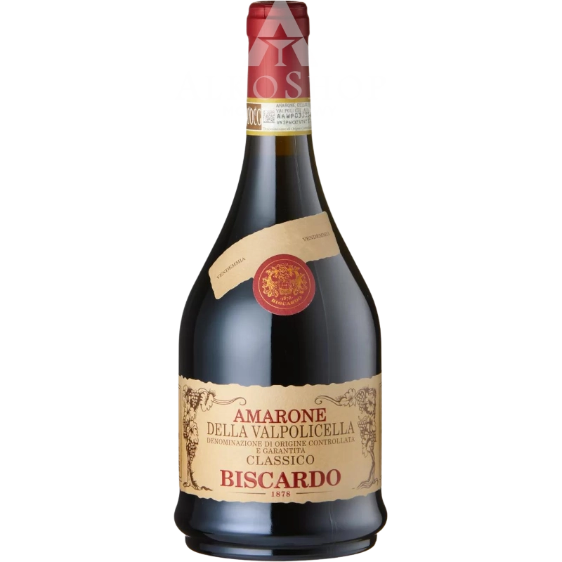 Wino Biscardo Amarone Della Valpolicella Vintage 750 ml / 15,5% | AlkoShop.pl